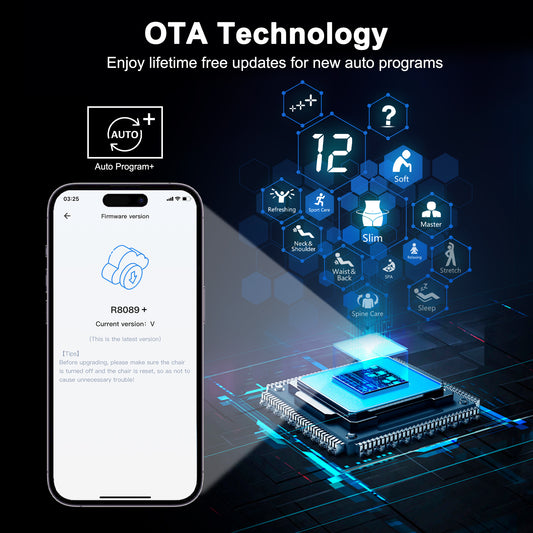 EasPearl® R8089 PRO - Shiatsu Stretch Massage Recliner with APP OTA Remote Controller