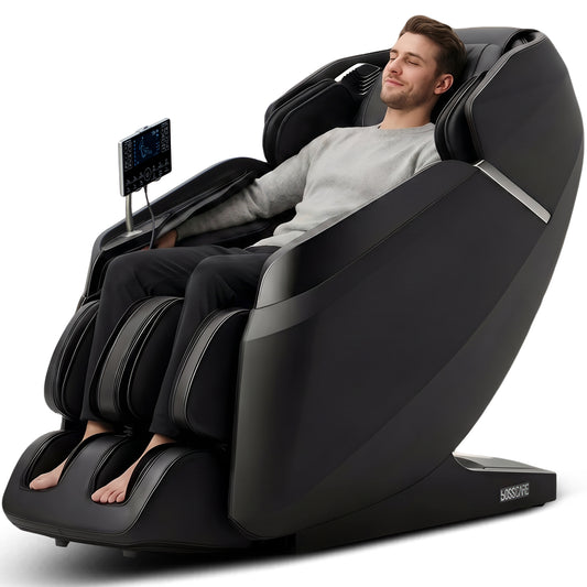 BOSSCARE SQ813 2026 4D Massage Chair Full Body, 24 Modes SL-Track Shiatsu Recliner with Foot Rollers