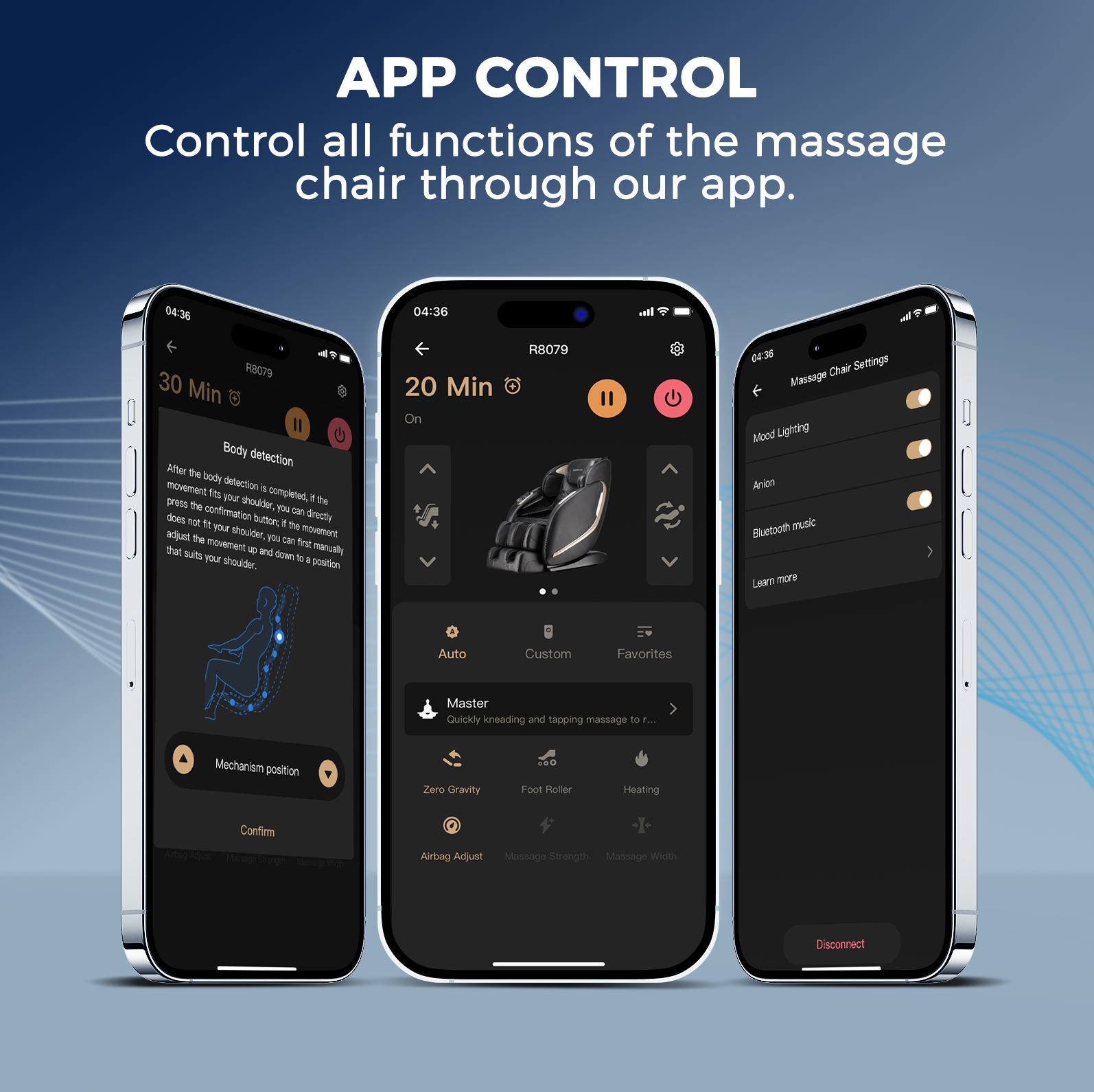 EasPearl® R8079 4D Massage Chair with More Wider Heating, USB Port Insert