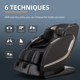 EasPearl® R8079 Shiatsu 4D Rollers Zero-G Full Body Scan Massage Chair - EasPearl