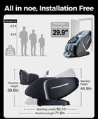 BOSSCARE GR8676 4D Massage Chair Zero Gravity Shiatsu SL-Track AI APP Control Heating Back