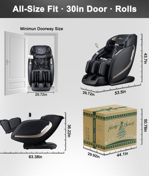 EasPearl® R8089 PRO - Shiatsu Stretch Massage Recliner with APP OTA Remote Controller