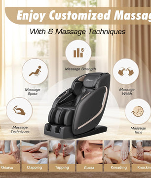 EasPearl R8079 4D Massage Chair with More Wider Heating, USB Port Insert