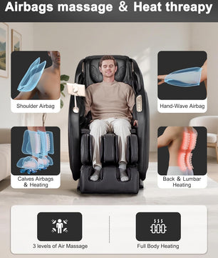 EasPearl® R8089 PRO - Shiatsu Stretch Massage Recliner with APP OTA Remote Controller