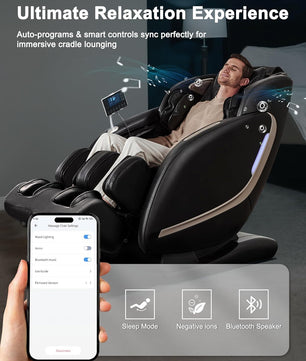 EasPearl® R8089 PRO - Shiatsu Stretch Massage Recliner with APP OTA Remote Controller