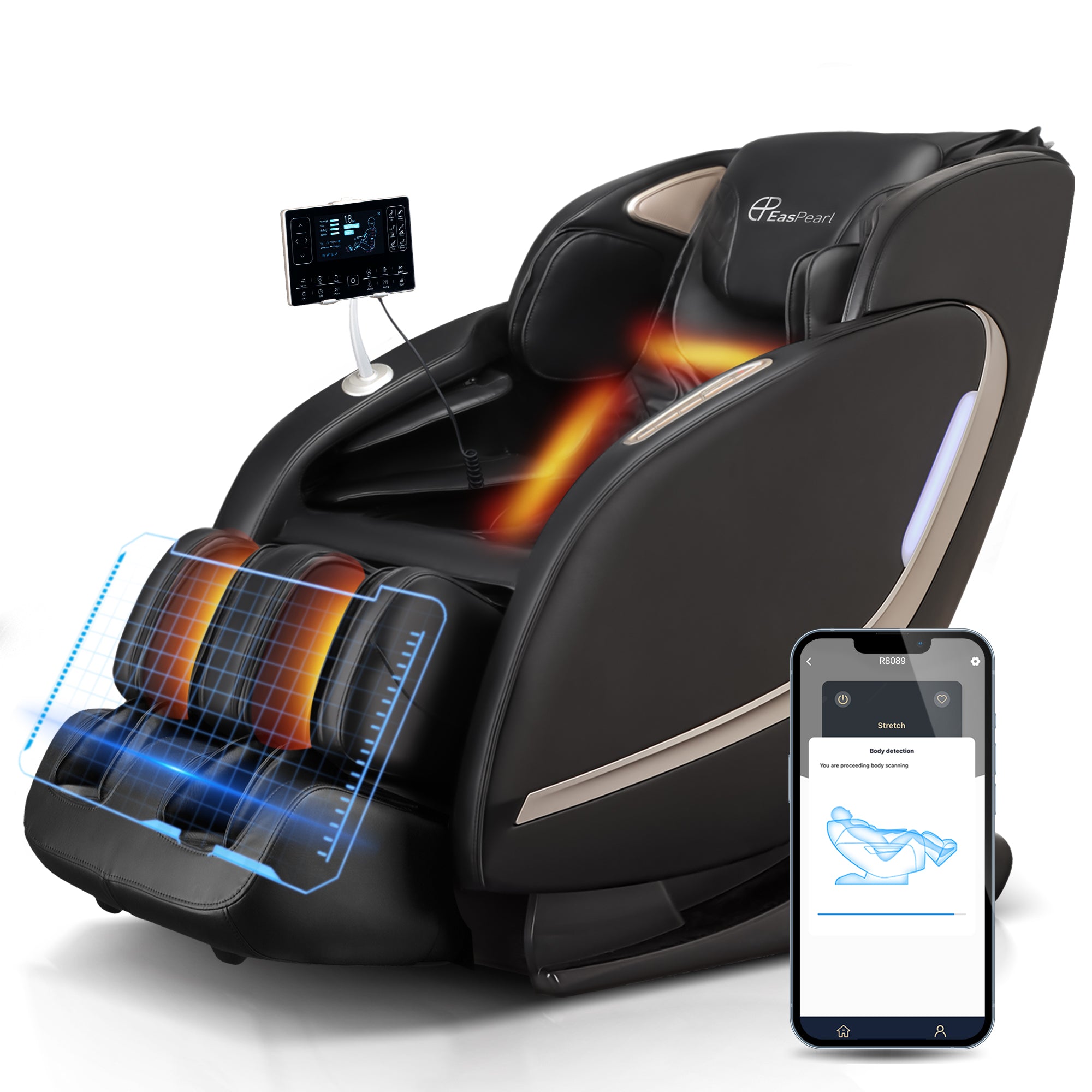 2024 Upgrated R8089 SL Track Zero-G Massage Chair Full Body with Touch  Screen Controller, Auto-extended Footrest