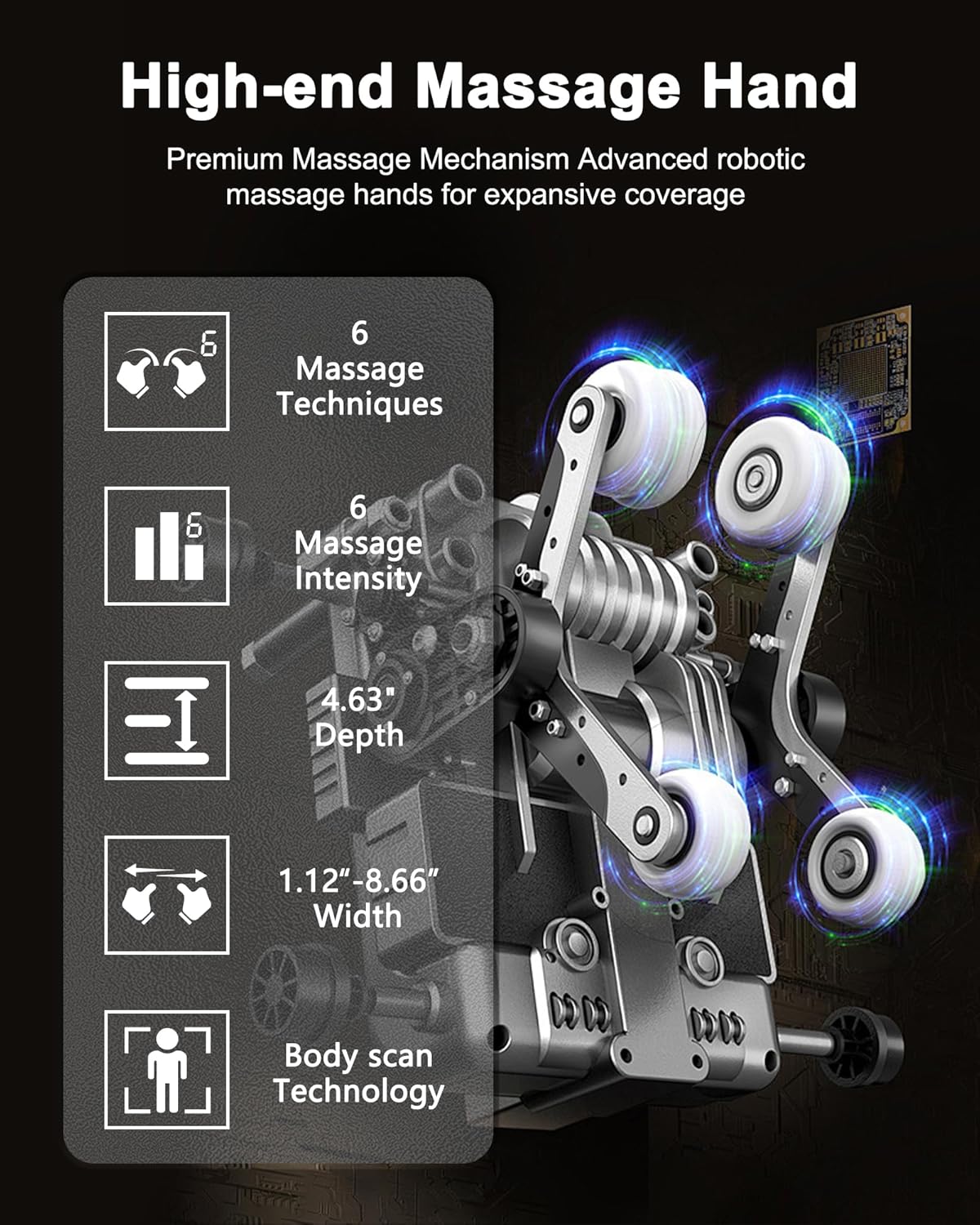 EasPearl® R8089 PRO - Shiatsu Stretch Massage Recliner with APP OTA Remote Controller