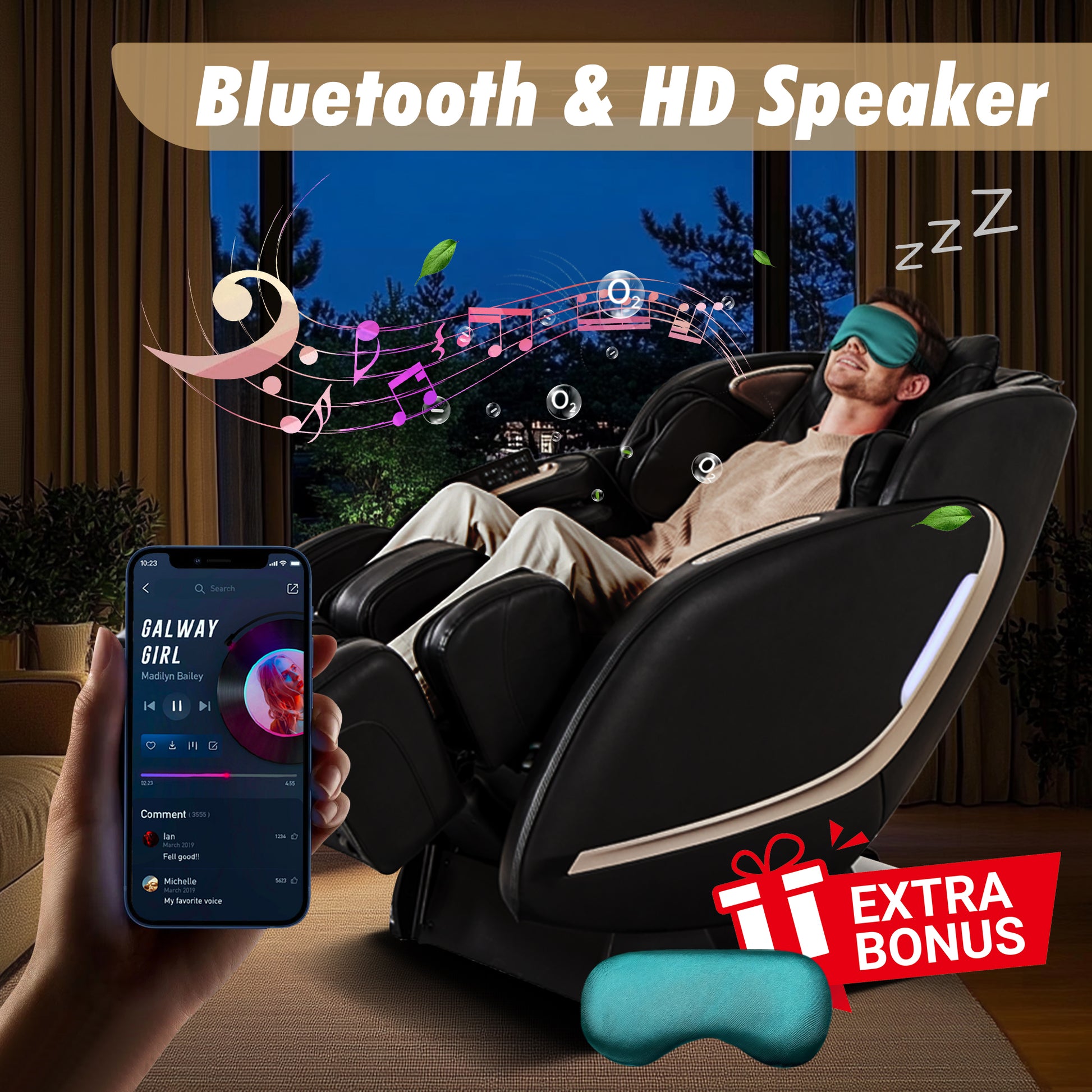 EasPearl R8089 Pro high-tech massage recliner