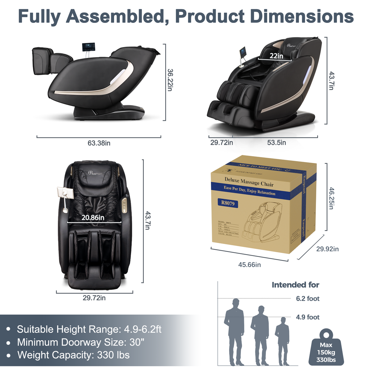 Fully Assembled, Product Dimensions