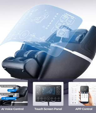 Smart massage chair with voice and touch controls