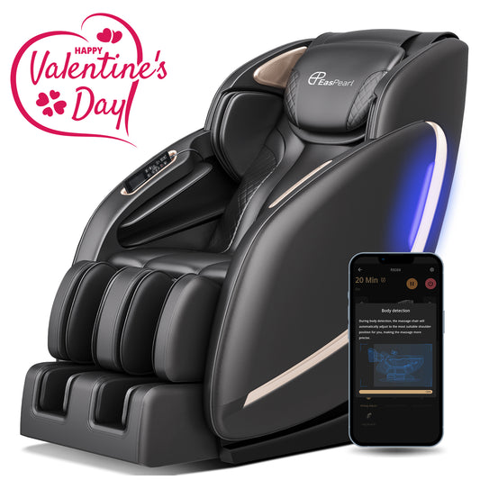 EasPearl® R8069 4D Massage Chair with App Controller, Shortcut Keys, Waist & Calf Heating