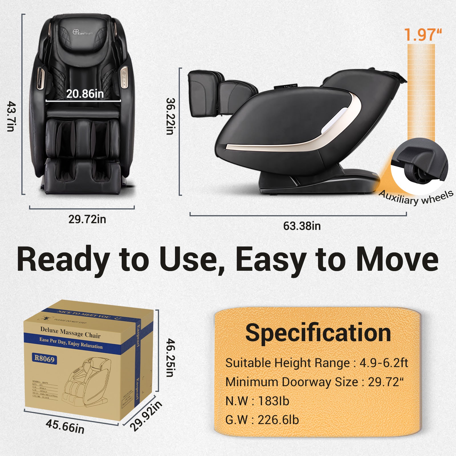 App/LCD One-Button massage chair