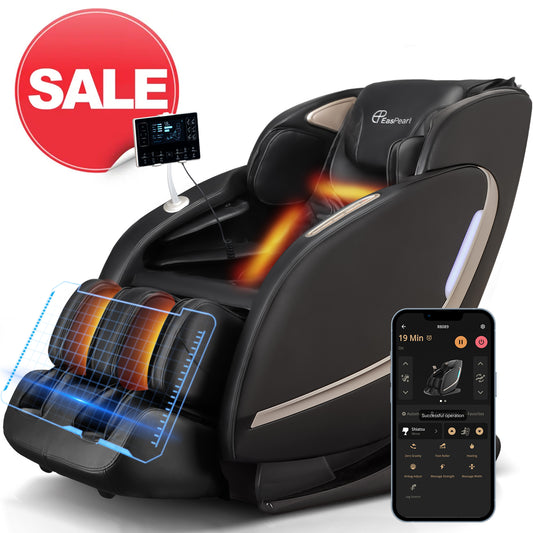 TOP SELLER - EasPearl® R8089 Upgrade 4D Massage Chair with Electric Footrest Extension