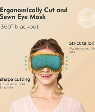 easpearl ergonomically cut and sewn eye mask