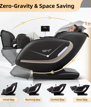 EasPearl® R8089  - Shiatsu Stretch Massage Recliner with Electric Footrest Extension