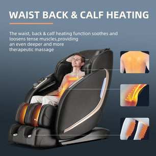 EasPearl® R8079 Shiatsu 4D Rollers Zero-G Full Body Scan Massage Chair - EasPearl