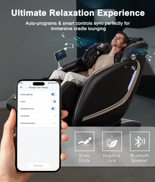 EasPearl® R8089 PRO - Shiatsu Stretch Massage Recliner with APP OTA Remote Controller