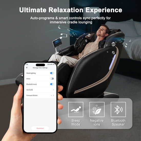 EasPearl® R8089 PRO - Shiatsu Stretch Massage Recliner with APP OTA Remote Controller