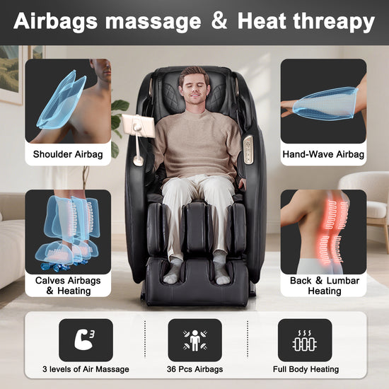 EasPearl® R8089 PRO - Shiatsu Stretch Massage Recliner with APP OTA Remote Controller