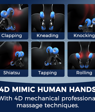 easpearl 4d mimic human hands massage chair-r8079