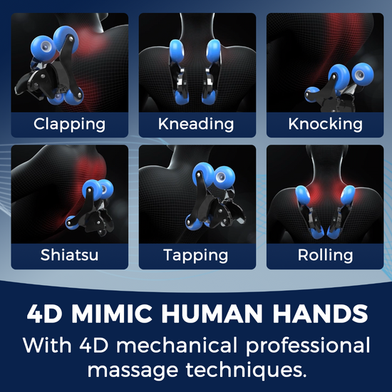 easpearl 4d mimic human hands massage chair-r8079