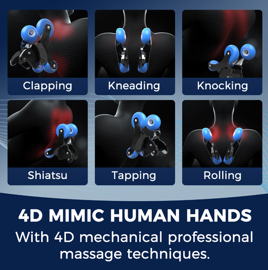 easpearl 4d mimic human hands massage chair-r8079